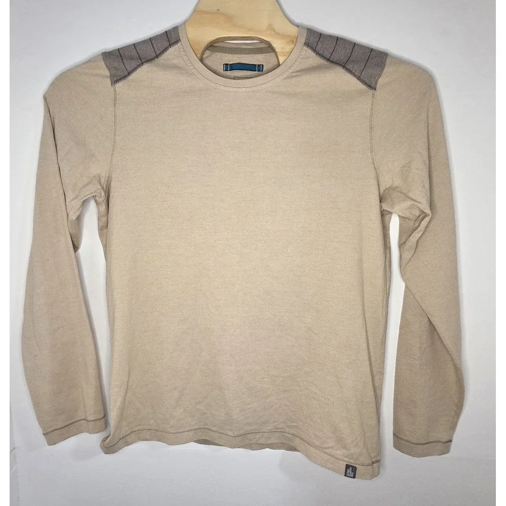 The North Face Mens Size M Beige Long‎ Sleeve Pullover